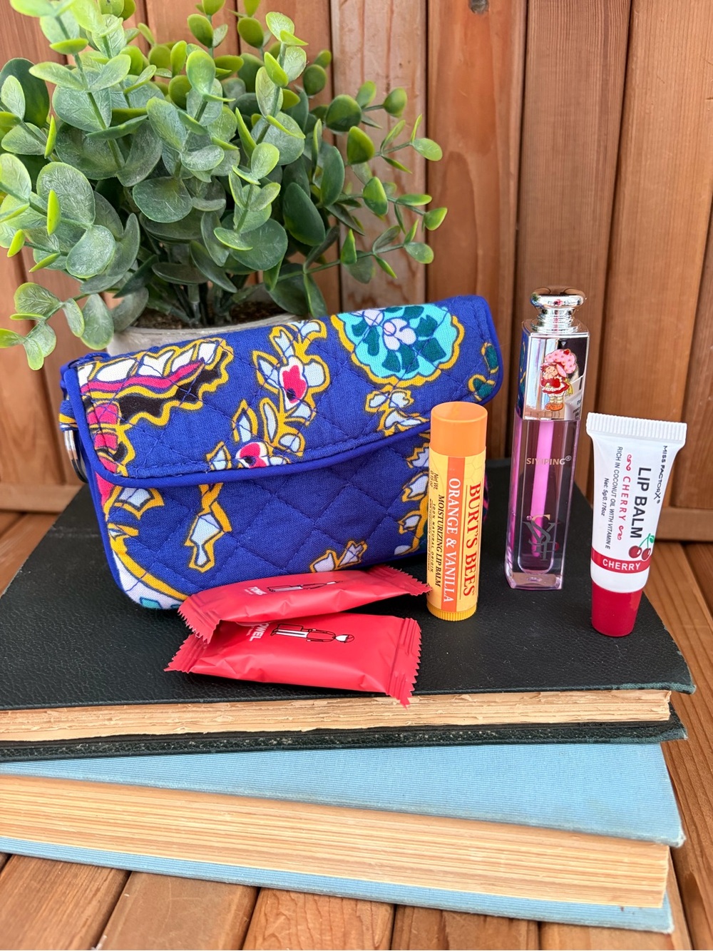 Vera Bradley Lip Care Bundle, Cosmetic Pouch